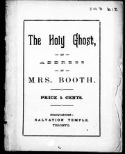 Cover of: The Holy Ghost: an address