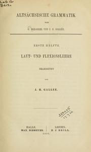 Cover of: Altsächsische Grammatik