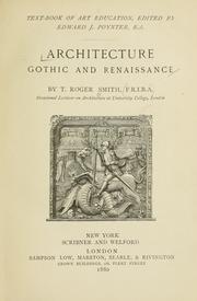 Cover of: Architecture: gothic and renaissance