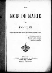 Cover of: Le mois de Marie des familles