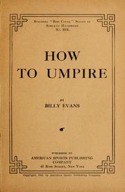 Cover of: How to umpire