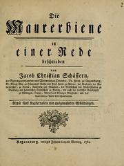 Cover of: Die Maurerbiene by Jacob Christian Schäffer