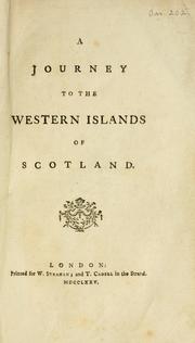Cover of: A Journey to the Western Islands of Scotland