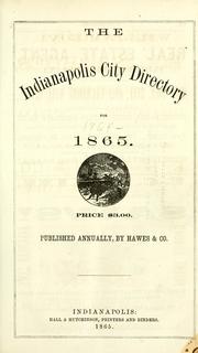 The Indianapolis city directory for 1865