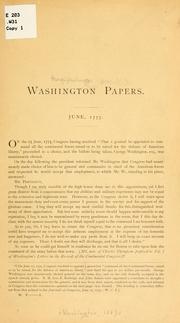 Cover of: Washington papers.