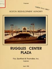 Cover of: Ruggles Center plaza design services. (proposal).