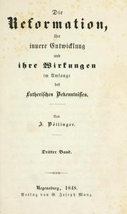 Cover of: Die reformation by Johann Joseph Ignaz von Döllinger