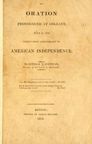 An oration pronounced at Orleans, July 4, 1809. 3 Jotham Waterman
