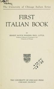 Cover of: First Italian book.