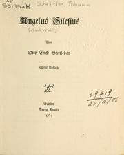 Cover of: Angelus Silesius.