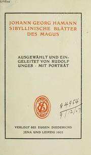 Cover of: Sibyllinische Blätter des Magus