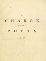 Cover of: A charge to the poets by Whitehead, William