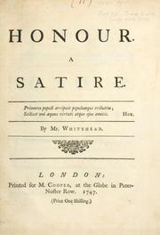 Cover of: Honour : a satire by Whitehead, Paul