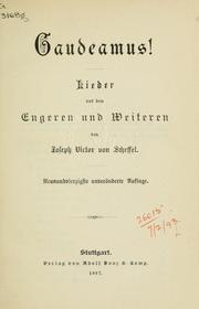 Cover of: Gaudeamus.: Lieder aus dem Engeren und Weiteren.