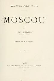 Cover of: Moscou by Louis Paul Marie Leger