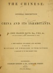 Cover of: Chinese: a general description of China and its inhabitants