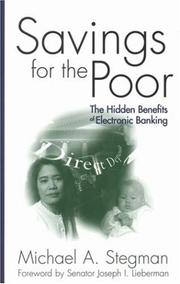 Cover of: Savings for the Poor: The Hidden Benefits of Electronic Banking