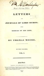 Cover of: Letters and journals of Lord Byron by Lord Byron