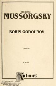 Cover of: Boris Godounov by Modest Petrovich Mussorgsky