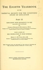 Cover of: Education with reference to sex: agencies and methods
