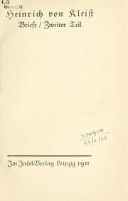Cover of: Sämtliche Werke und Briefe