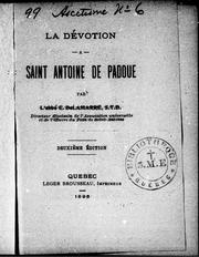 Cover of: La dévotion à Saint-Antoine de Padoue