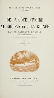 Cover of: Mission Hostains-d'Ollone, 1898-1900 by Ollone, Henri Marie Gustave vicomte d'