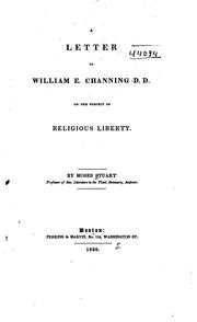 Cover of: A Letter to William E. Channing D.D. on the Subject of Religious Liberty