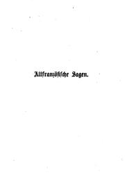Cover of: Altfranzösische sagen