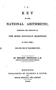 Cover of: A Key to the National Arithmetic