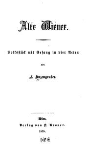Cover of: Alte Wiener: Volkstück mit Gesang