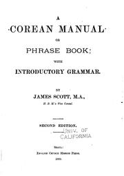 Cover of: A Corean manual or phrase book
