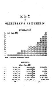 Cover of: A Key to the National Arithmetic, Exhibiting the Operation of the More Difficult Questions in ...