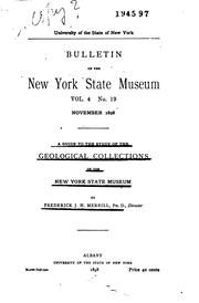 Cover of: A Guide to the Study of the Geological Collections of the New York State Museum