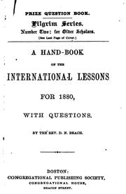 Cover of: A Hand-book on the International Lessons for 1880: With Questions