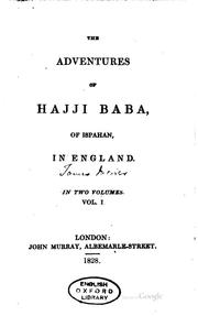 Cover of: The Adventures of Hajji Baba, of Ispahan, in England by James Justinian Morier