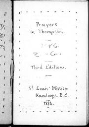 Cover of: Prayers in Thompson: [Duployan shorthand characters].