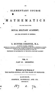 Cover of: An elementary course of mathematics