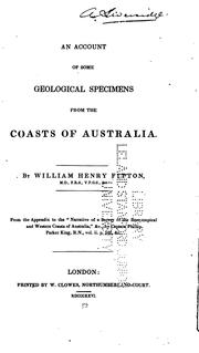 Cover of: An Account of Some Geological Specimens from the Coasts of Australia
