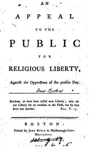 Cover of: An appeal to the public for religious liberty against the oppressions of the present day