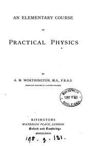 Cover of: An elementary course of practical physics