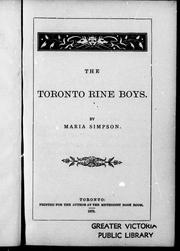 The Toronto Rine Boys Maria Simpson