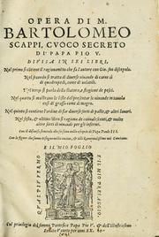 Cover of: Opera by Bartolomeo Scappi