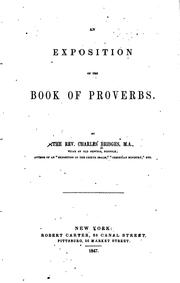 Cover of: An Exposition of the Book of Proverbs