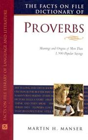 Cover of: The Facts on File dictionary of proverbs