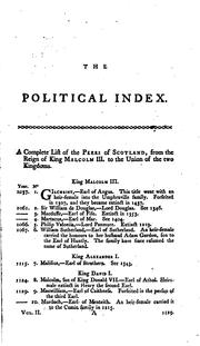 Cover of: A Political Index to the Histories of Great Britain and Ireland: Or, A ...