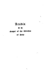 Cover of: Aradia, or, The Gospel of the witches