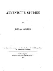 Cover of: Armenische Studien
