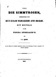 Cover of: Über die Zimmtrosen: Insbesondere über die in Russland wildwachsenden Arten derselben. Ein ...