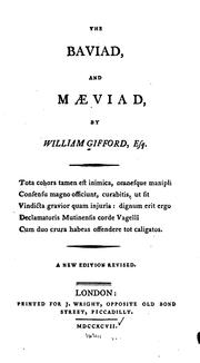 The Baviad, and Maeviad by William Gifford